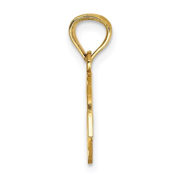 14k Yellow Gold Best Friend Heart Set of 2 Pendants, 19mm